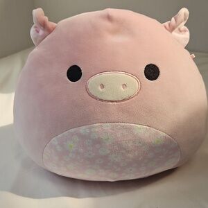 Squishmallow Easter Pink Pig w Daisy Print